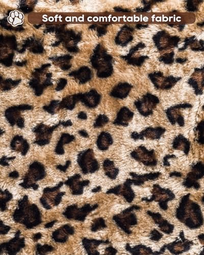SYANDLVY Small Leopard Print Cat Tree with Perch for Indoor Cats, Cat Tower with Scratching Post, Modern Activity House for Large Cats, Condo with Board, Kittens Cave - color: Leopard Print