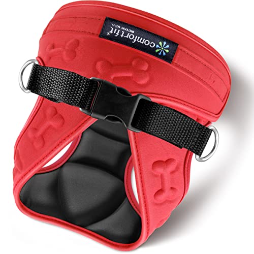 Comfort Fit No Pull Step-in Dog Harness – XS Harness for Small Medium Dogs, Easy Walk Adjustable Vest for Puppy or Service Dog – Soft Padded, Lightweight – Red - color: Red, size: XS (Chest 11" - 13")