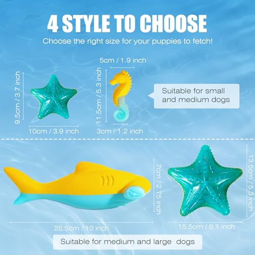 Dog Toy Floating Luminous, Squeaky Dog Toy, Glow in the Dark (Hammerhead Shark) - style: Hammerhead Shark