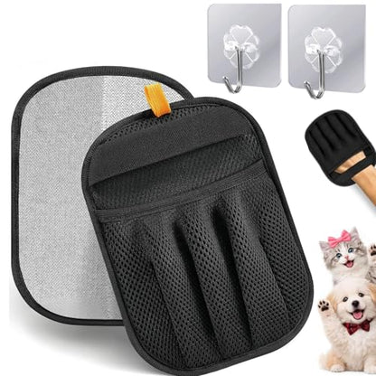 Coraltree Pet Hair Removal 2 Pcs Glove With Two Hooks for Dogs and Cats, Upgraded Reusable Static Pet Hair Gloves for Clothing, Sofas, Carpets, Car Seats