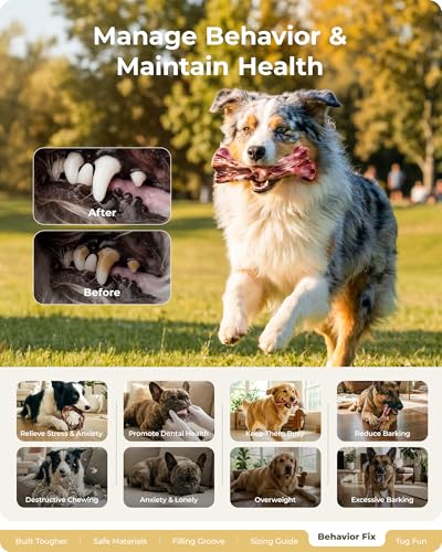 Dog Toys for Aggressive Chewers: 3 Pack Dog Chew Toys, Indestructible Dog Toy for Medium Large Dogs, Tough Dog Toys to Keep Them Busy, Chew Toys for Dogs, Bacon Flavor