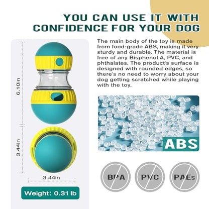Dog Puzzle Toy Adjustable Treat Dispensing Ball Food Dispenser Fun Slow Feeder Puppy Enrichment Training Toy Pet Interactive Chase Toy for Small Medium Large Dogs to Keep Them Busy Stimulating IQ - color: Green