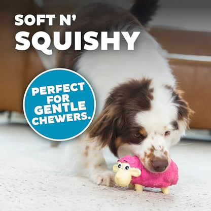 Outward Hound Tootiez Sheep Grunting Latex Rubber Dog Toy, Small - color: Pink, style: Grunt Sound