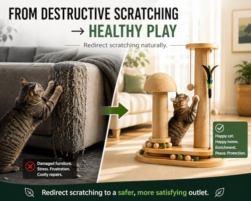 PurrTracks Dual-Track Cat Scratcher with Feather Toy