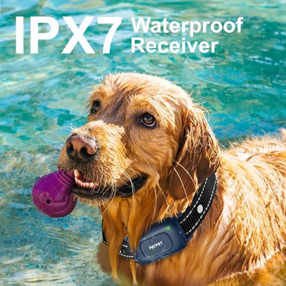 PATPET Dog Training Collar with Remote -2000Ft IPX7 Waterproof Dog Shock Collar, 4 Modes (Beep/Vibration/Shock 0-16 Levels/Keypad Lock) Rechargeable Electric Dog Collar for Small Medium Dogs 10-100lbs - color: Blue