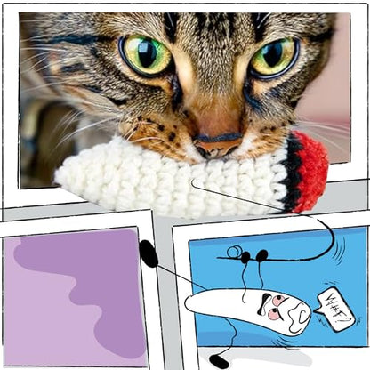 LIT LABS Kittie Doobs - Catnip Joints for Cats - Safe, Durable, and Hilarious Cat Toys - style: Single - Crocheted
