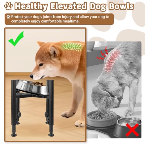 Elevated Dog Bowls, Adjustable 4 Heights Dog Bowl Stand Holders, Width 6-10” Raised Water Feeder for Puppy, Medium,Large(4 Feet, Stand Only) - color: 4feet