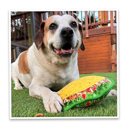 Doggijuana Taco Chewsday Bundle | Tuffer Chewer Taco Plush Squeaky Dog Toy and Juananip Refill Bottle | Calming Aid for Dogs | Organic Catnip Grown in North America | Promotes Relaxation and Play - style: Taco & Juananip