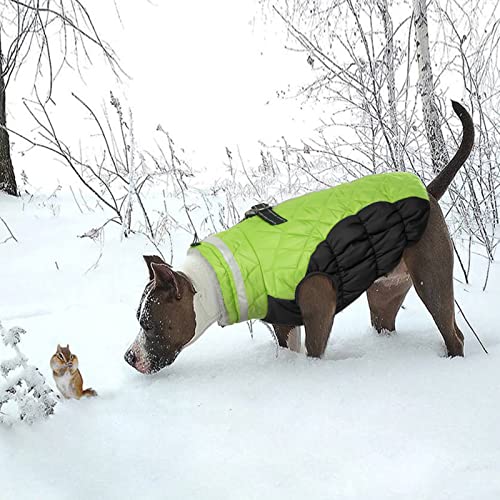 Lelepet Dog Coat Warm Dog Winter Coat Waterproof Dogs Jacket with Harness Built in Reflective Pet Fleece Vest Zip-Up Cold Weather Coats for Small Dogs Turtleneck & Windproof Coats Chihuahua Lime XS - color: Lime, size: X-Small