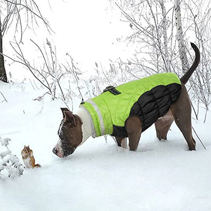 Lelepet Dog Coat Warm Dog Winter Coat Waterproof Dogs Jacket with Harness Built in Reflective Pet Fleece Vest Zip-Up Cold Weather Coats for Small Dogs Turtleneck & Windproof Coats Chihuahua Lime XS - color: Lime, size: X-Small