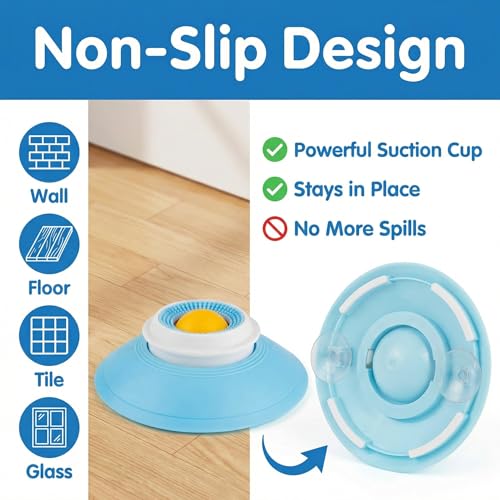Dog Lick Bowl,Lick Bowl for Dogs Slow Feeder Dog Bowls for Liquid Food Treat,Lick and Roll Bowl for Dogs Anxiety Relieving Dog Lick Bowl with Ball,Snack Dispenser Non-Slip Pet Toys for Dogs Cats