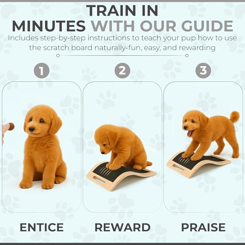 Dog Scratch Board for Nails – Dog Nail Scratch Pad with 2 Extra Sandpapers & Training Guide – Safe Dog Nail File Board for Natural Trimming – Dog Nail Board for All Sizes (Small 15.7in * 9.8in) - size: Small (15.7in * 9.8in)