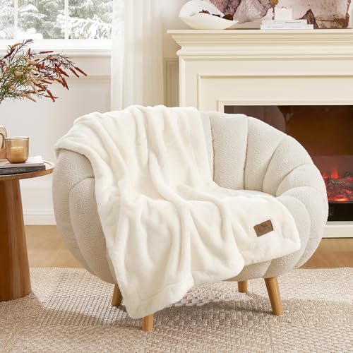 COZY KISS Waterproof Pet Blanket, Ultra Soft Luxury Faux Fur Throw Blanket for Couch, Cozy Warm Plush Blanket for Sofa Bedroom Living Room, Liquid Pee Proof for Large Dog or Cat, 30x40 inch, Cream - color: Cream, size: S (30"x40")