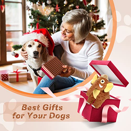 Letsmeet Dog Toys Durable Squeaky Plush Dog Toy for Puppy Teething Dog Chew Toys for Small, Middle, Large Dogs - style: Elephant