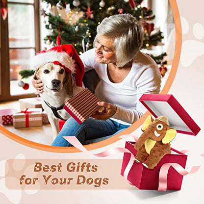 Letsmeet Dog Toys Durable Squeaky Plush Dog Toy for Puppy Teething Dog Chew Toys for Small, Middle, Large Dogs - style: Elephant