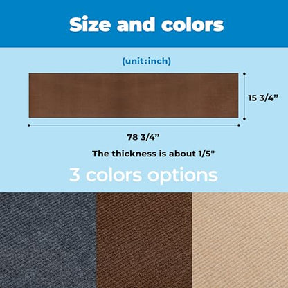 Best Pet Supplies Catify Cat Scratcher, Fun Interactive Scratchers, Posts, Poles, Claw Safe, Furniture Saver Indoor Play Support Natural Cat Behaviors Heavy Duty - Brown, 78.7 x 15.8 - color: Brown Mat - 78.7 x 15.8"