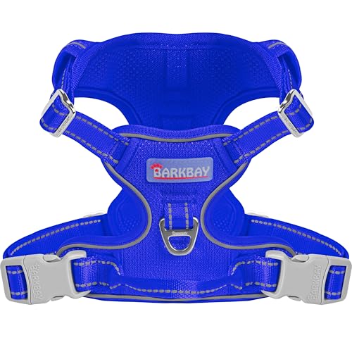 BARKBAY Dog Harness No Pull Mesh for Small Dogs - Adjustable, Reflective, Comfortable, No Choke, Heavy-Duty - Perfect for Outdoor Training, Walking, and Hiking-Strong&Durable- XS & Sapphire Blue Mesh - color: Sapphire Blue-Mesh, size: X-Small
