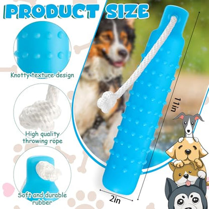 Blueweenly 4 Pcs Dog Bumper Toy for Water Retrieving Plastic Puppy Training Dummy Dog Float Toy Lightweight for Float on The Water Pool Outdoor Training Hunting Fetching (Blue) - color: Blue