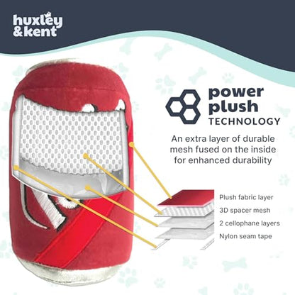 Huxley & Kent Funny Dog Toy w/Squeaker – Power Plush Squeaky Dog Toys for Small, Medium & Large Dogs – Soft Stuffed Animal for Indoor Play & Fetch - Slappies® Buzz Bee, Large - size: Large, style: Buzz Bee