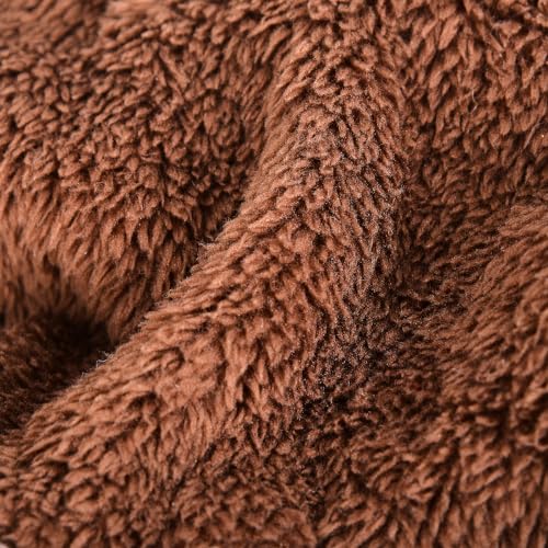 Dog Sweater Dress,Dog Sweaters Dress for Small Dogs New Year Outfit Sweater Female, Winter Warm Female Clothes Girl Pet Outfit Cat Apparel (Small, Brown) - color: #1 Brown, size: Small (Chest 16.9 in)