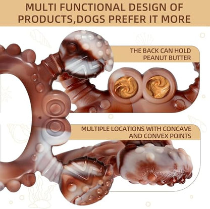Tough Dog Toys for Aggressive Chewers, Indestructible Dog Toys with Beef Flavor, Durable Dog Toy for Medium and Large Dogs, Crab - color: Crab