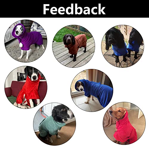 Geyecete Dog Drying Coat - Fast Drying Dog Bath Robe Towel - Microfibre Super Absorbent, Luxuriously Soft Blue S - color: Blue, size: Small