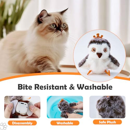 Interactive Flappy Bird Cat Toy – Sandpiper with Flapping & Chirping Sounds, Indoor Play & Exercise Toy for Cats (Does Not Fly) - color: Sandpiper