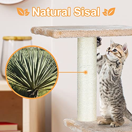 ZENY 36 inches Cat Trees for Kittens Cat Furniture Towers with Scratching Posts, Double Perches, and Roomy House Kitty Cat Activity Trees Climber Towers