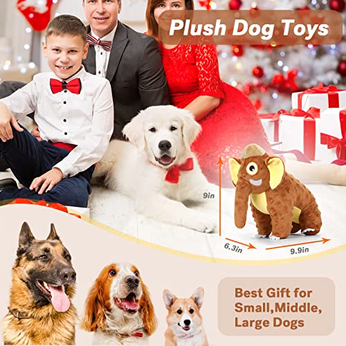 Letsmeet Dog Toys Durable Squeaky Plush Dog Toy for Puppy Teething Dog Chew Toys for Small, Middle, Large Dogs - style: Elephant