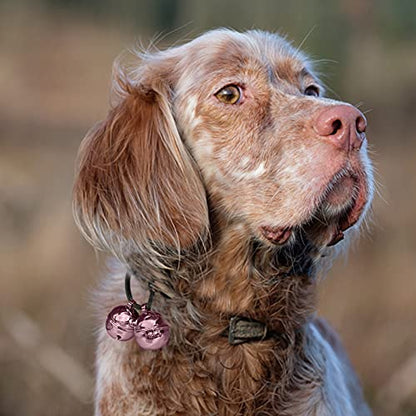Cat Bells, 4 Loud Copper Collar Bells for Cat Dog Pet Tracker Training(pink) - color: Pink