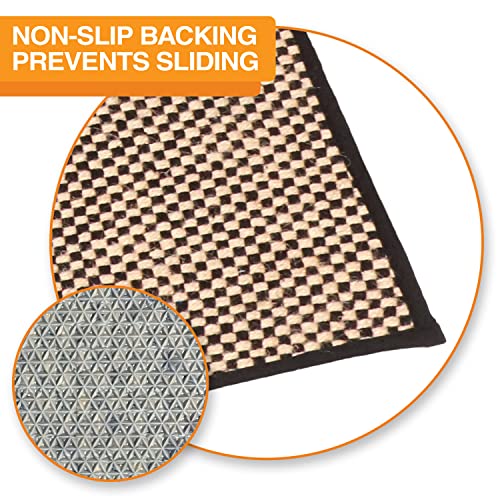 Neater Pets Jute Cat Litter Trapping Mat - Catches Spilled Litter Mess from Kitty Litter Box to Protect Floors, Soft on Cats Paws, Anti-Skid Backing, Easy to Clean, Checkered, 24" x 36" - color: Checkered