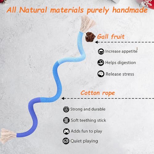 Cat Toys Chew Ropes, Silvervine Sticks Catnip Rope Toys with Refillable Natural Catnip for Cats Dental Care, Safe Teeth Cleaning Toy for Indoor Cat Kitty Kicker Toy Interactive Catnip Kitty Toys - color: 10PCS