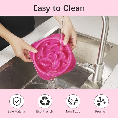 MateeyLife Slow Feeder Dog Bowls, Anti-Choking Puzzle Dog Food Bowls, Anti-Slip Interactive Feeding Slow Down Eating, Bloat Stop Maze Dishes for Medium Large Breeds Purple - color: J-Purple, size: Medium