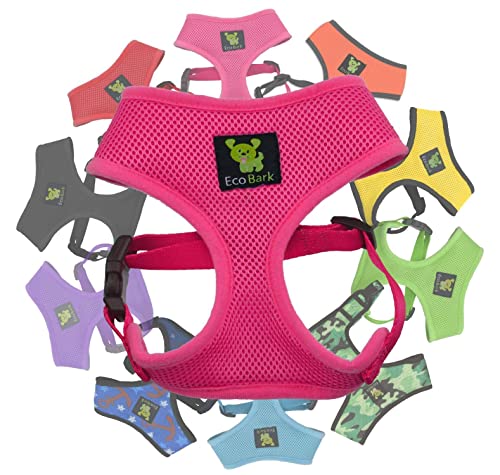 Classic Dog Harness Innovative Mesh No Pull No Choke Design Soft Double Padded Breathable Vest for Eco-Friendly Easy Control Walking for Large Puppies Full Size Breeds & Extra Large Dogs (XXL, Pink) - color: Pink