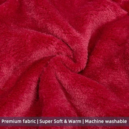 FabriCastle Dog Hoodie Sweater for Small Dogs Boy and Girl, Dog Clothes XS XXS Puppy Sweatshirt, Pet Outfit, Cat Clothing Super Soft Warm Snap On Closure (Wine red, XX-Small) - color: Wine red, size: XX-Small
