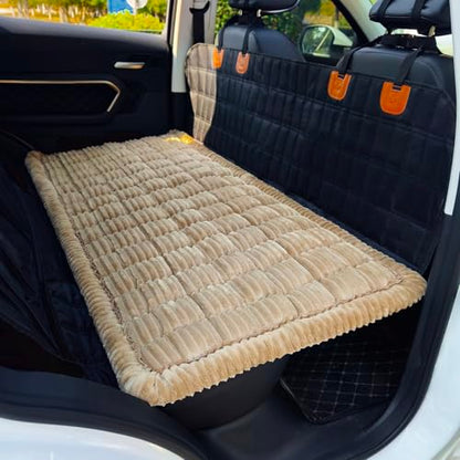 Dog Bed for Car, Backseat Pet Bed Mat, Dog Seat Cover for Car Back Seat, Non-Slip Travel Pet Mat, Fit for Backseat Extenders and Seat Covers (LightCoffee, 24.8x54inch) - color: LightCoffee