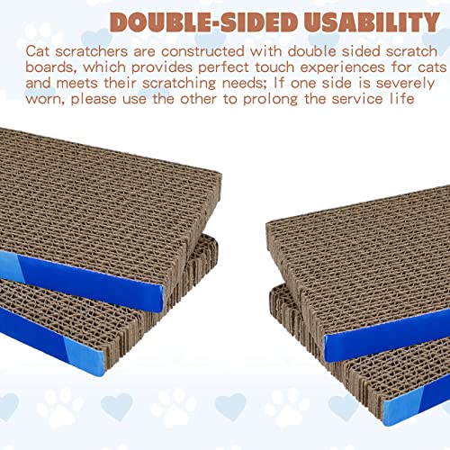 Tatuo 10 Pcs Cat Scratching Pads Large Cat Scratcher Cardboard 14.6 x 4.7 Inch Double Sided Scratch Board, Non-Toxic, Durable, Safe for Pets