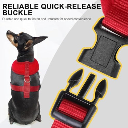 BINGPET Small Dog Harness, No Pull Dog Harness Small Sized Dogs, Soft Light Breathable Mesh Puppy Vest with Safety Buckle-Adjustable Step in Pet Harnesses for Easy Walking, Running, Training - color: Red, size: XS (NECK: 10", CHEST: 10"-14")