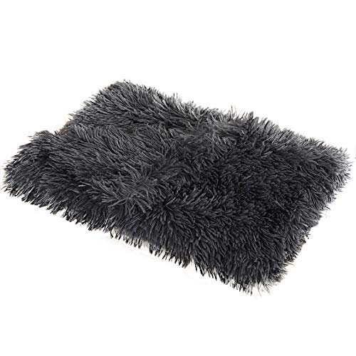 N+A Fluffy Pet Dog Blankets Soft Warm Fleece Throw Puppy Blanket Washable Plush Faux Fur Sleep Mat for Dog Cat Bed Couch Sofa Car (Medium (21" x 31"), Dark Grey) - color: Dark Grey, size: Medium ( 21" x 31" )