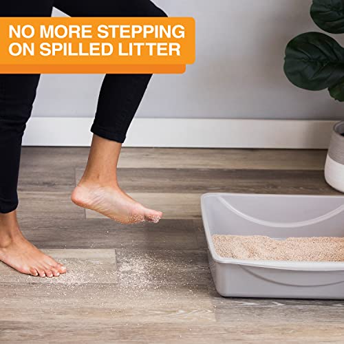 Neater Pets Jute Cat Litter Trapping Mat - Catches Spilled Litter Mess from Kitty Litter Box to Protect Floors, Soft on Cats Paws, Anti-Skid Backing, Easy to Clean, Beige, 24" x 36" - color: Beige