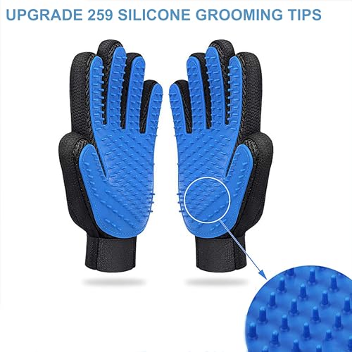 Dog Washing Gloves Brush for Pet: JOANGIHC 3PCS Dogs Shedding Wash Massage Gloves Grooming for Short Long Haired Dogs Cats (Light Yellow) - color: Light Yellow