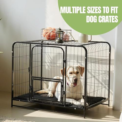 Chew Proof Indestructible Dog Bed, Durable Dog Crate Pad for Aggressive Chewers, Chew Resistant Fabric with Soft 1” 30D Foam Support, Tough Kennel Pad (Black, Medium (22"x35")) - size: Medium (22"x35")