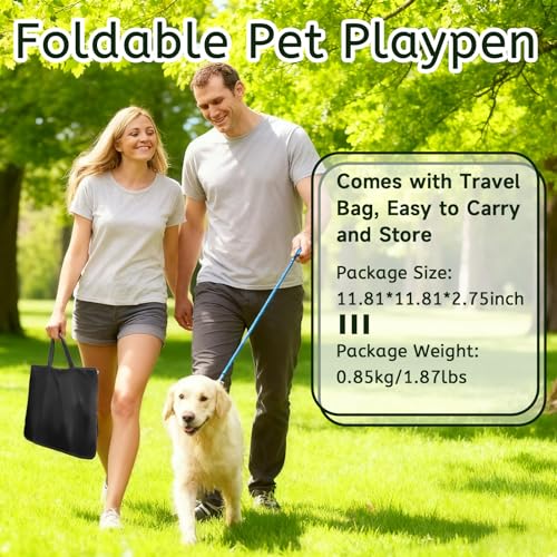Dog Playpen Portable Cat Dog Playpen for Indoor & Outdoor Foldable Kennel Tent Crate,Water-Resistant Breathable Shade Cover, Dog Crate for Small Animals with Carrying Case - size: S(29" x 22" x 16")