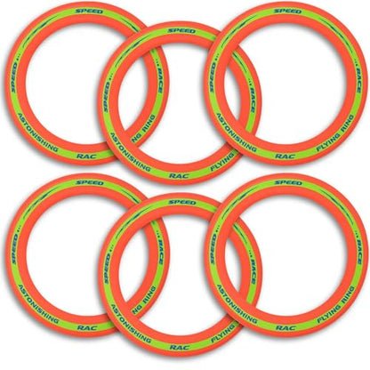 Liberty Imports 6 Pack: Flying Aero Discs Sports Outdoor Pro Flyer Rings - Plastic Toy Ultimate Glider Toss Game for Kids and Adults (11 inches)