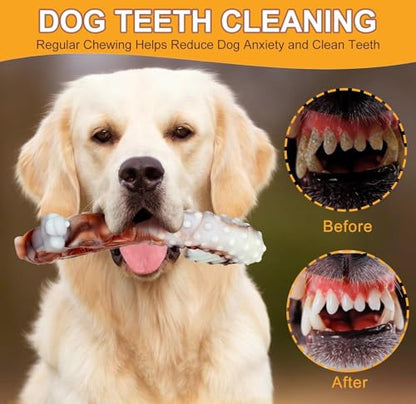 Tough Dog Toys for Aggressive Chewers, Indestructible Dog Toys with Beef Flavor, Durable Dog Toy for Medium and Large Dogs, Squirrel - color: Squirrel