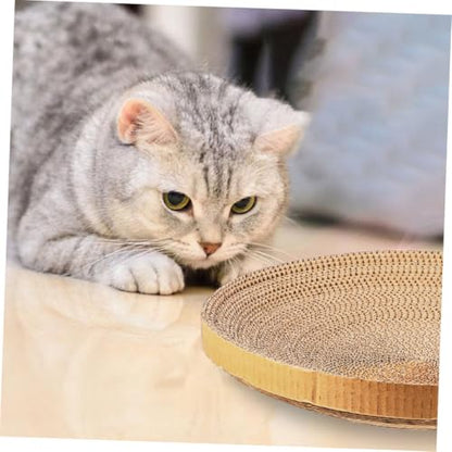 KALLORY 2pcs Replacement Cat Scratcher Pads Corrugated Cardboard Sturdy Wear-Resistant Floor Scratching Board for Indoor Cats Kitten Play and Furniture Protection