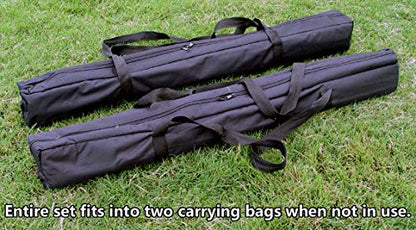 DogSport Dog Agility Weave Poles with Adjustable Spacing (Black) - size: 12 Poles
