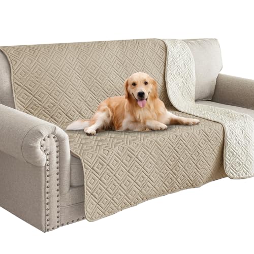 2026 Waterproof Bed Sofa Blanket (52"x82") Comfy Couch Sofa Mat for Dog Pets with Anti-Slip Back, Universal Incontinence Lightweight Liner Pad for Furniture Car Picnic etc Durable Washable, Khaki - color: Khaki, size: 52x82 Inch