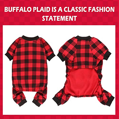 Dog Fleece Sweater Buffalo Plaid Clothes Small Dog Sweater Soft Thickening Warm Puppy Clothes Sweaters for Dogs Girl & Boy(XXS) - size: XXS