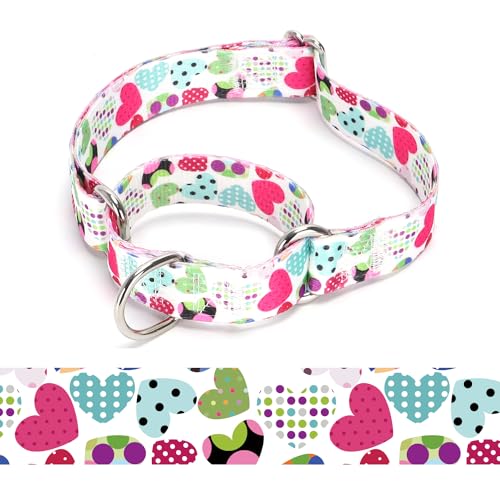 Martingale Dog Collars - Flower Multicolor Cute Patterns, Adjustable Nylon Training Dog Collar Suitable for Boy and Girl Dogs Medium Large Dogs (11, M) - color: 11, size: M
